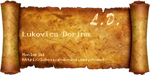 Lukovics Dorina névjegykártya