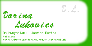 dorina lukovics business card